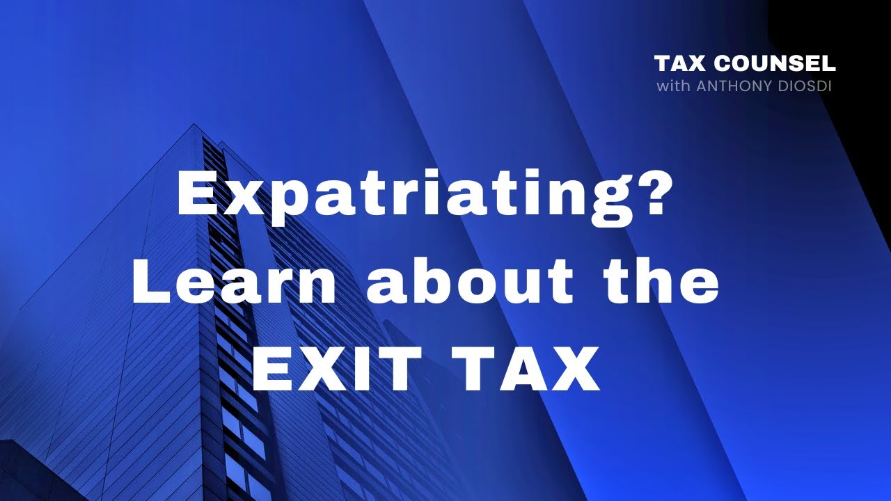 Bidding Farewell to U.S. Citizenship: Understanding the Exit Tax