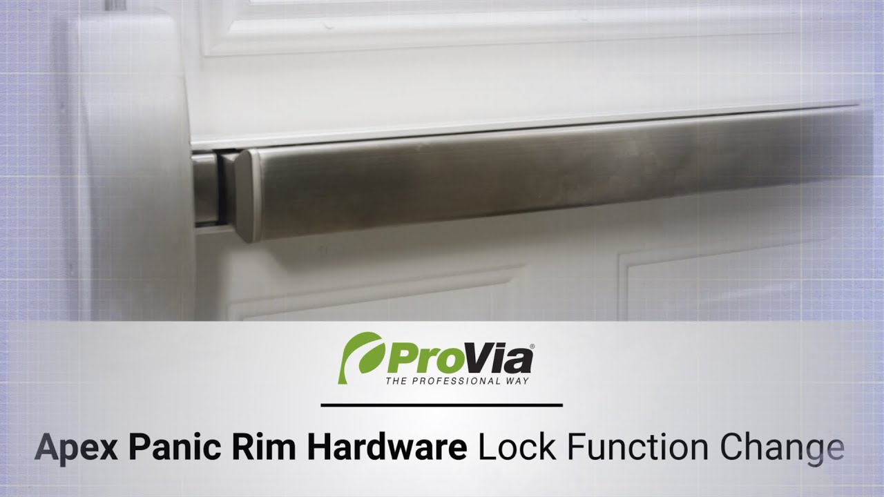 How to Change Security Door Handle Function with Apex Panic Rim Hardware