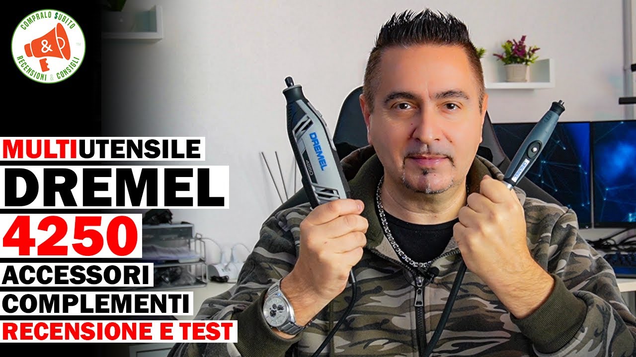 Multiutensile DREMEL 4250, accessori, complementi, recensione e test #dremel #faidate