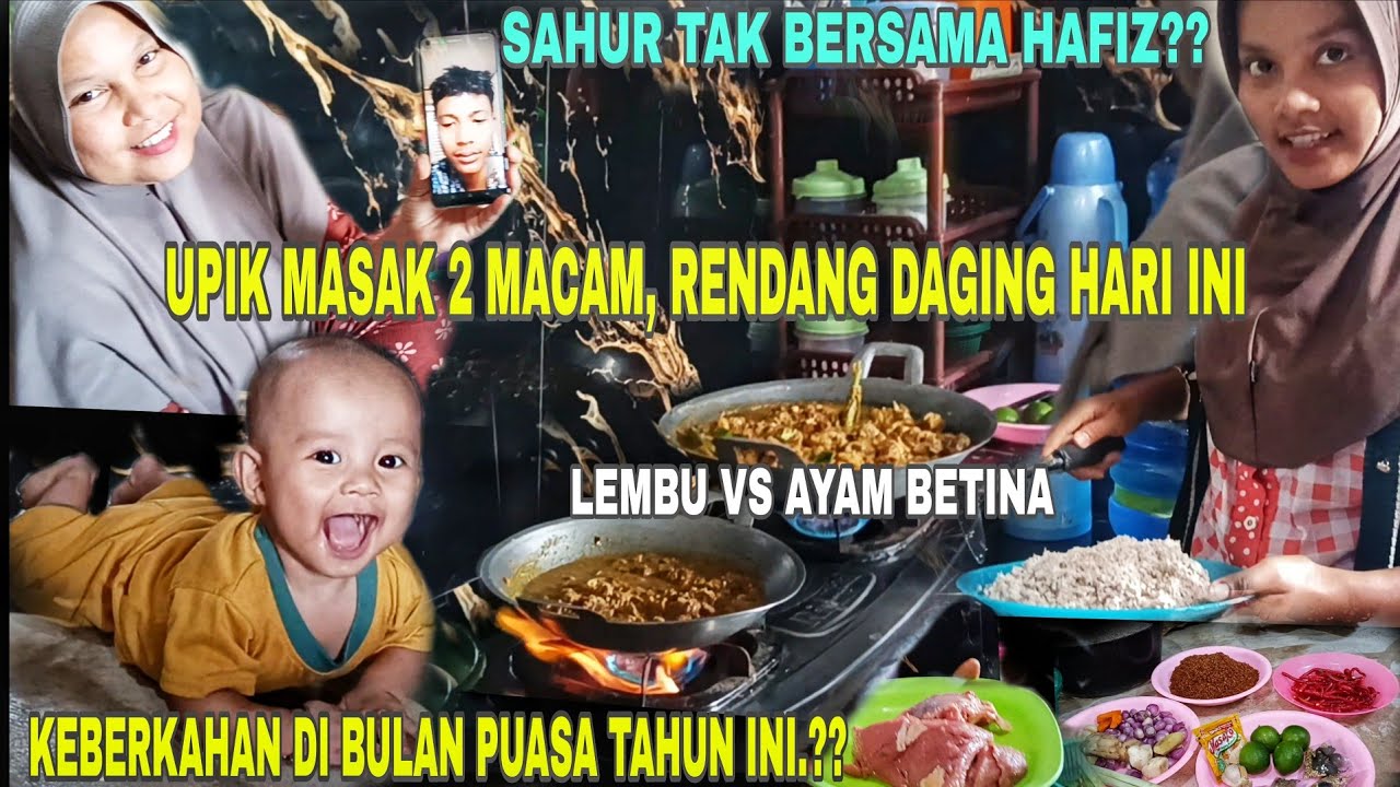 CARA UPIK GULAI RENDANG DAGING LEMBU DAN AYAM | UNTUK SAHUR MENGGUGAH SELERA MAKAN