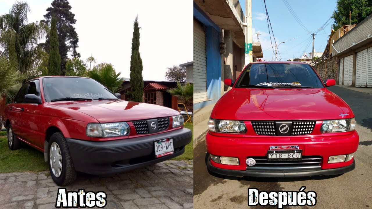 Tsuru b13 proyecto modelo 2006 Antes y después está increíble Grandes Modificaciones