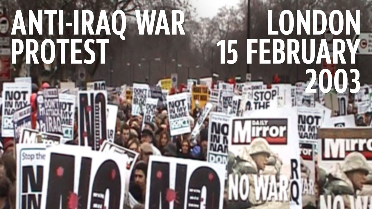 Anti-War Protest | London | 15 February 2003 | Raw Footage | Kinokast Archive