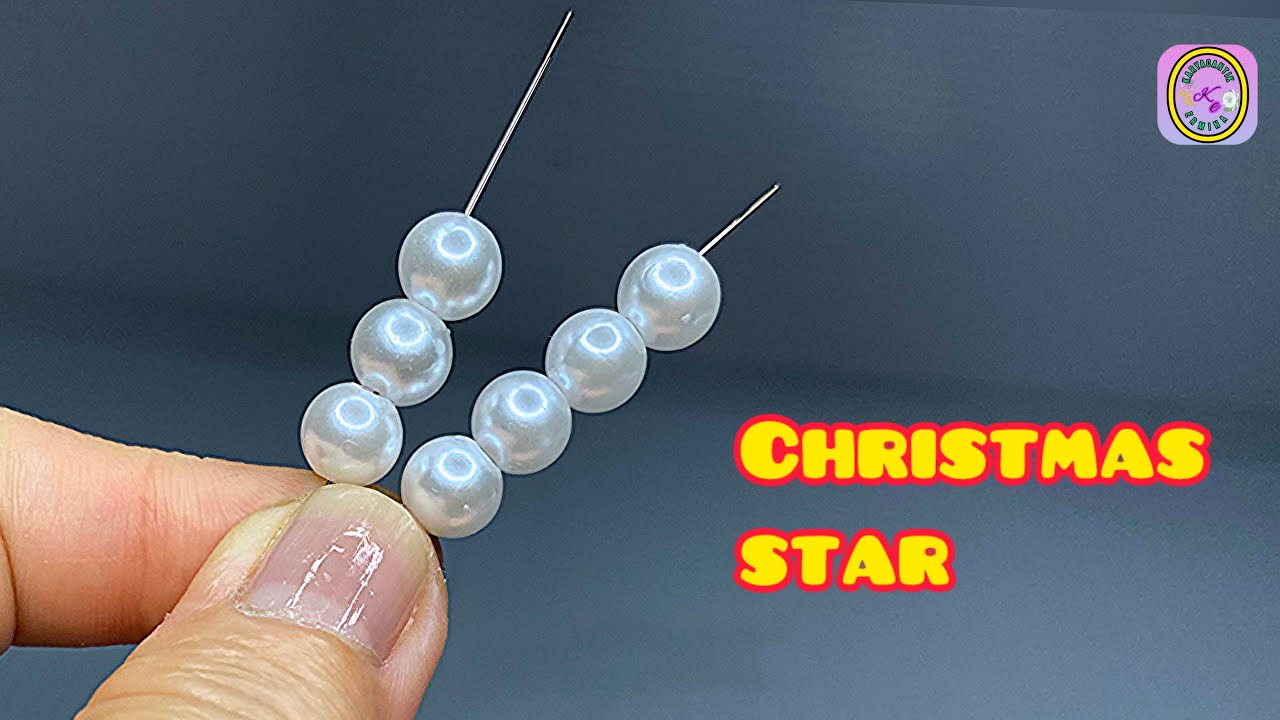 how to make a christmas star || christmas ornaments from beads 