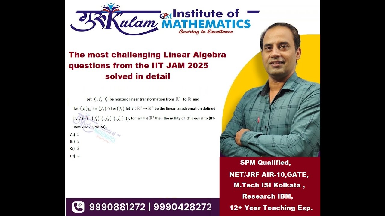 IIT JAM 2025 Linear Algebra Q 24
