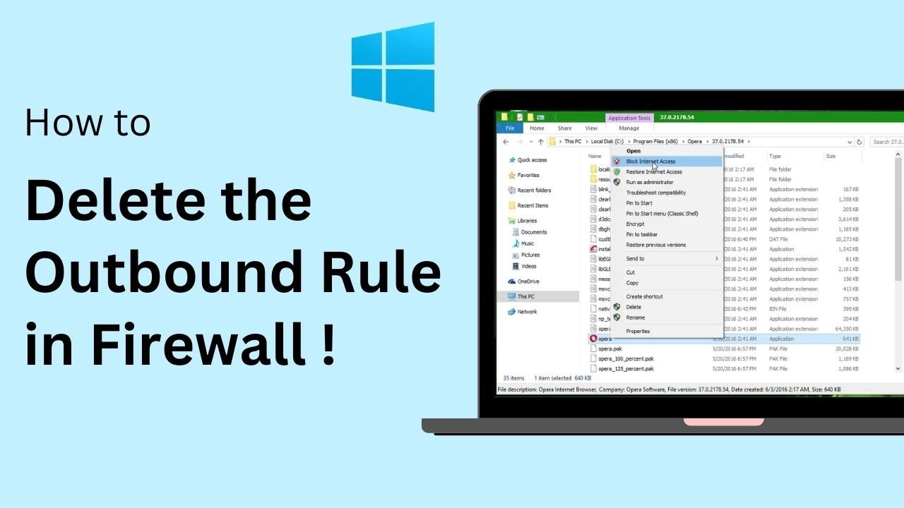 How to Delete Outbound Rule in Windows 11 Firewall Settings