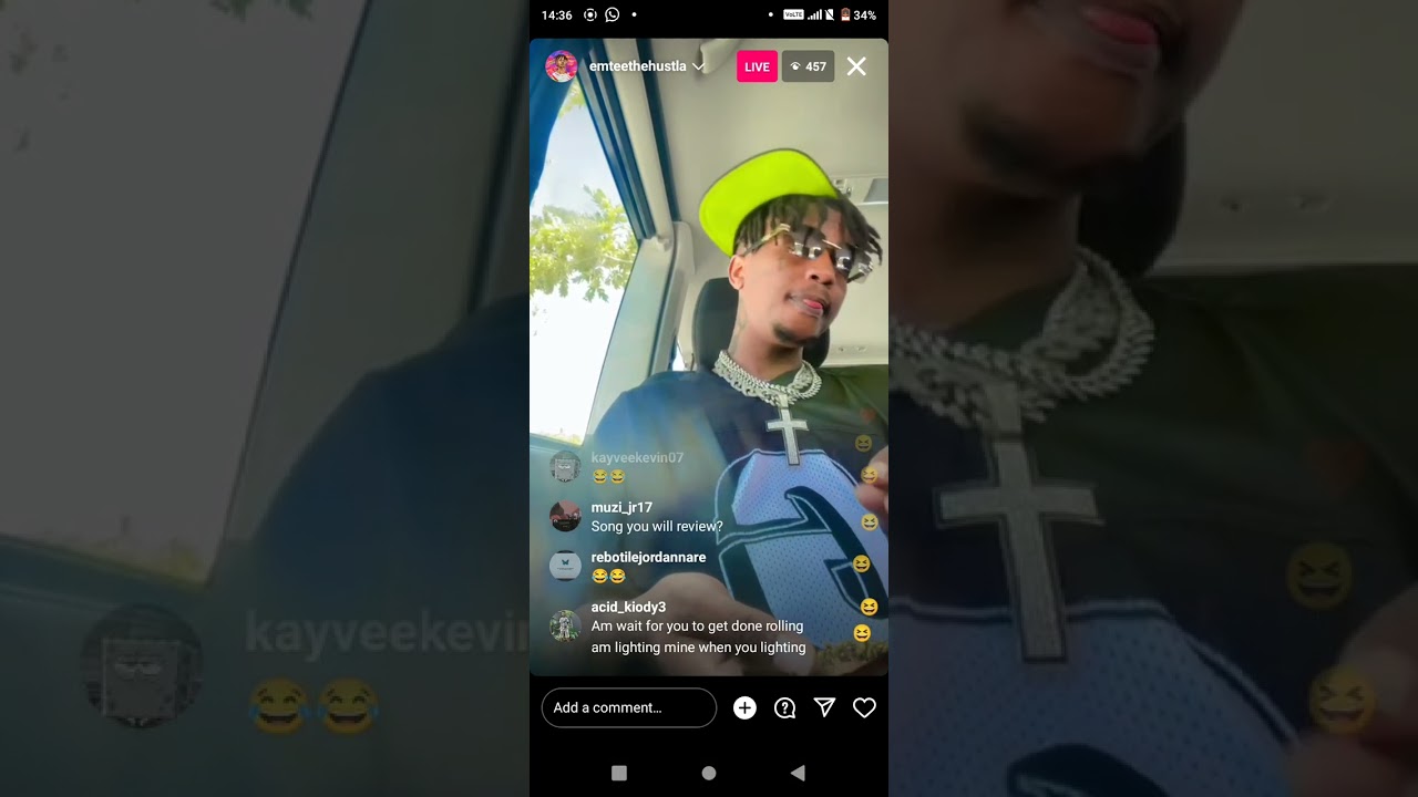 emtee live on IG 😂