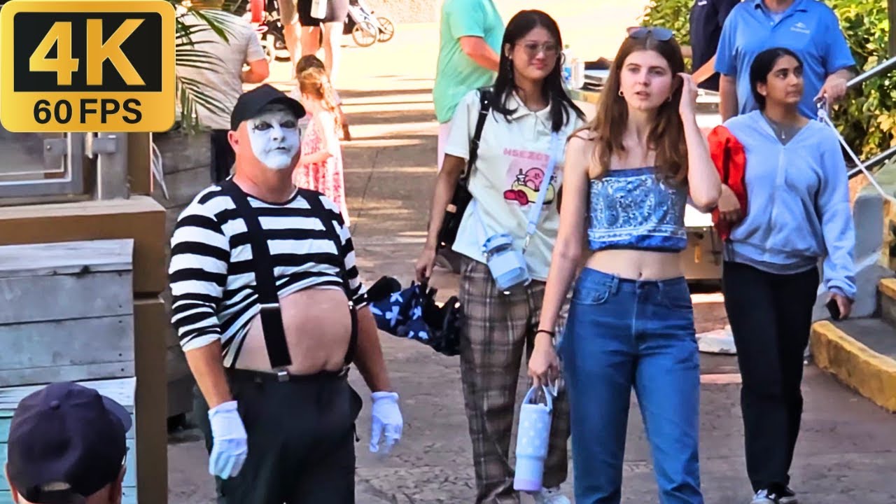 Суперзабавный мим Том из SeaWorld Orlando 😂🤣 Мим Том #tomthemime #seaworldmime