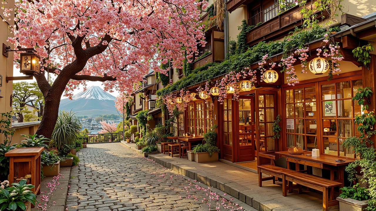 Quiet Spring Morning Jazz in Japan | Cherry Blossom Café Ambience for Peaceful Moments