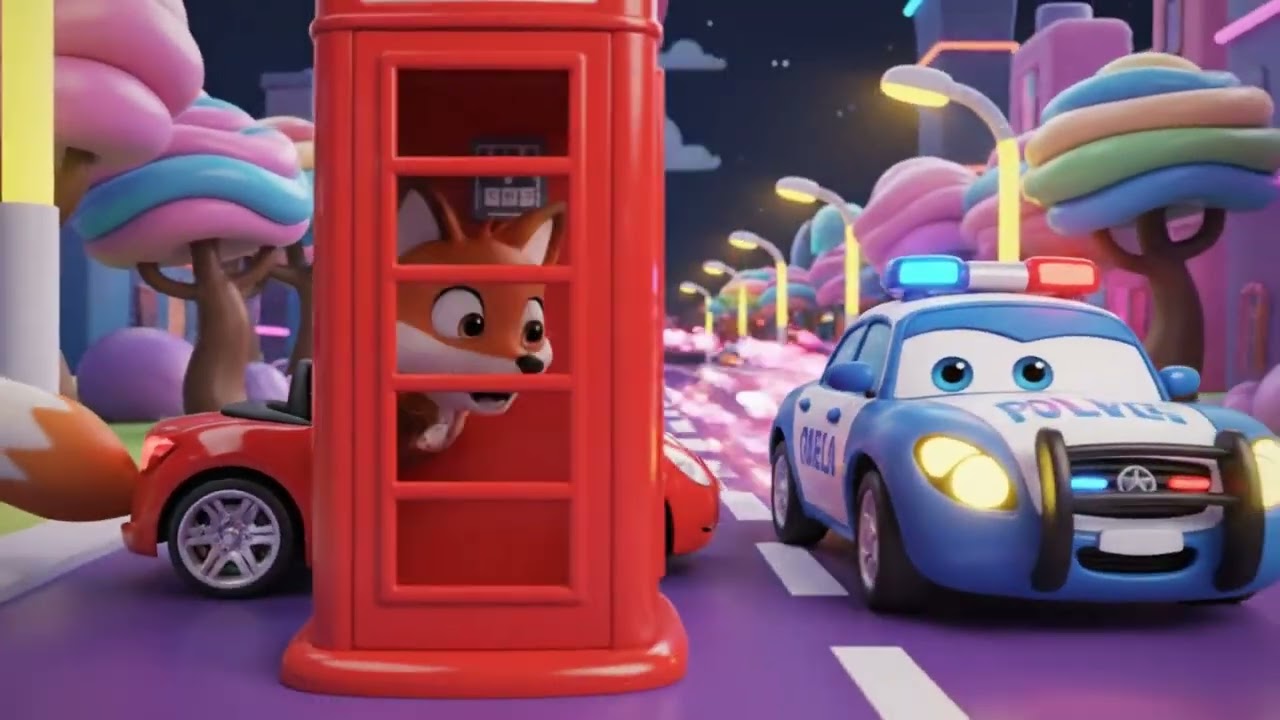 Police Car Nursery Rhymes for Kids | Educational Songs