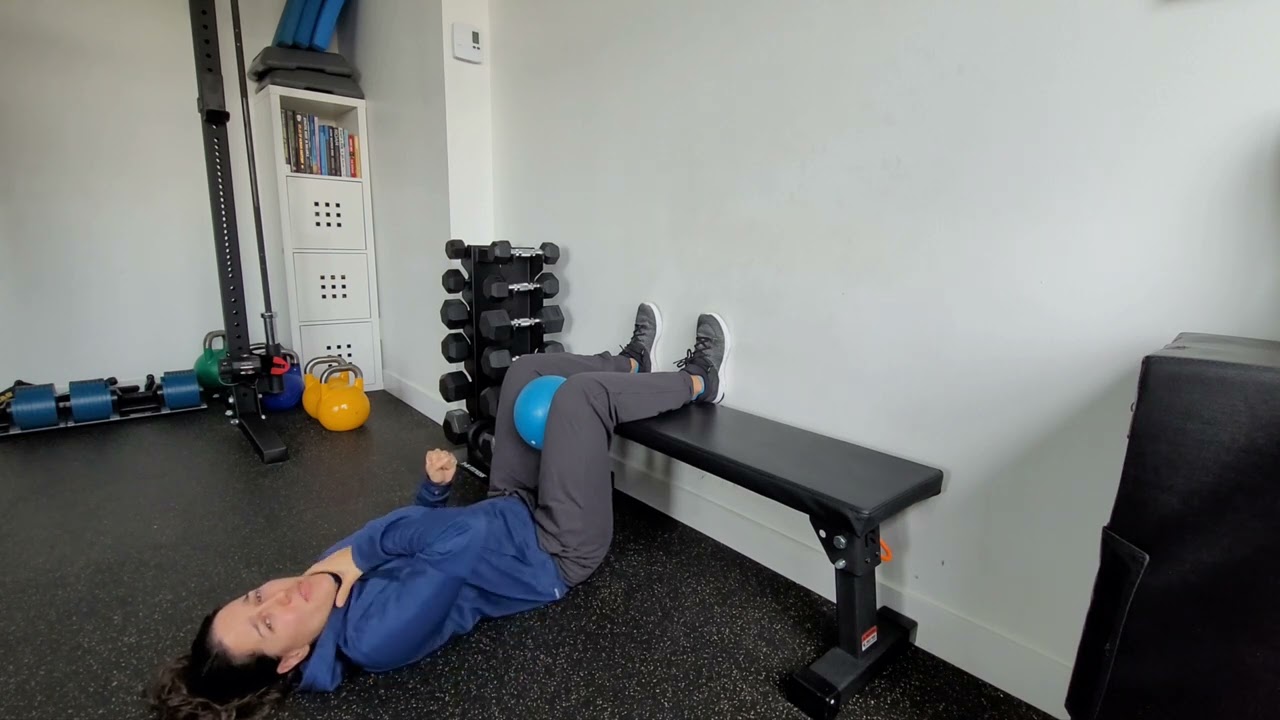90/90 Hip Lift with Active Ball Squeeze
