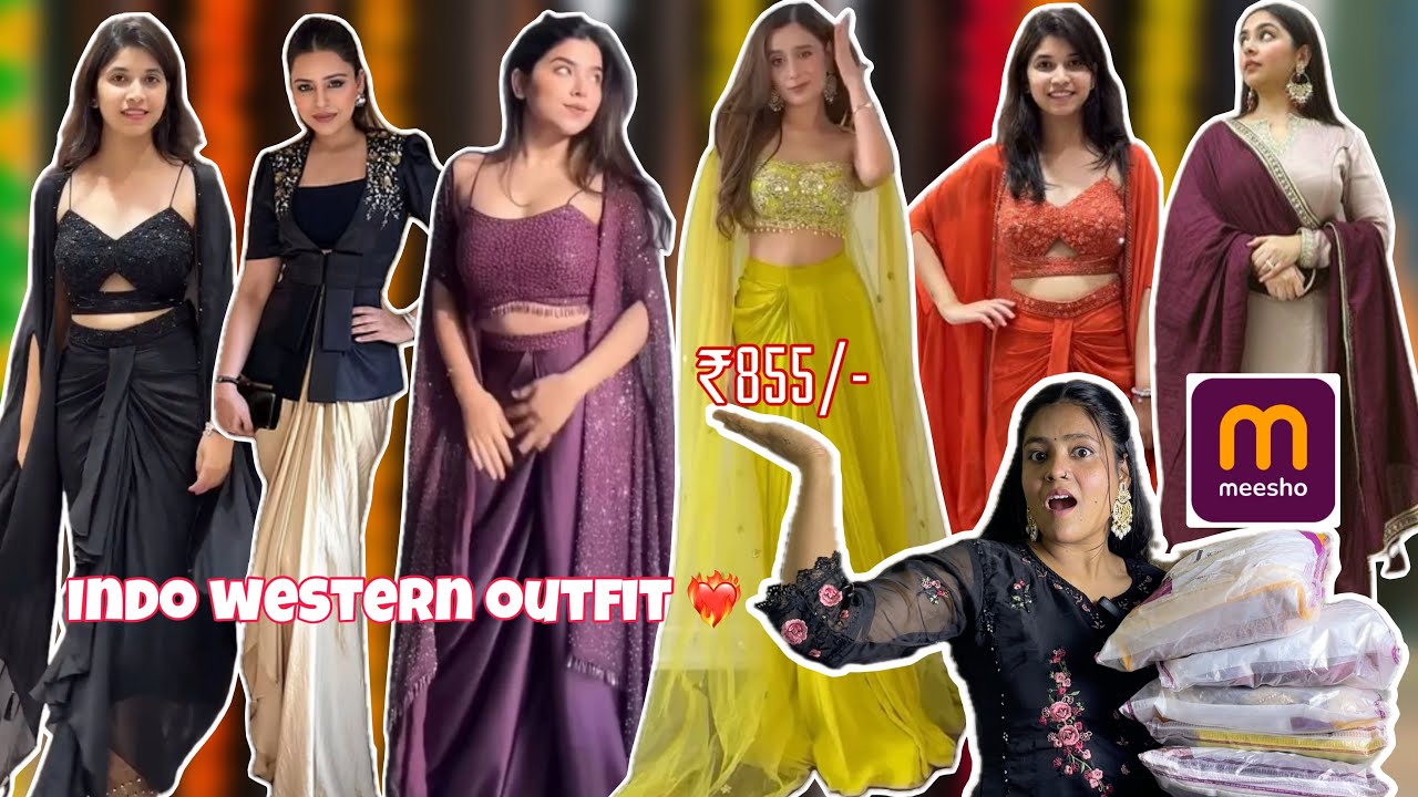 Meesho Indo western dresse ❤️‍🔥 Jo Kahi nhi milta wo yeha milta Hain 😍#meeshohaul #indowestern …❤️‍🔥
