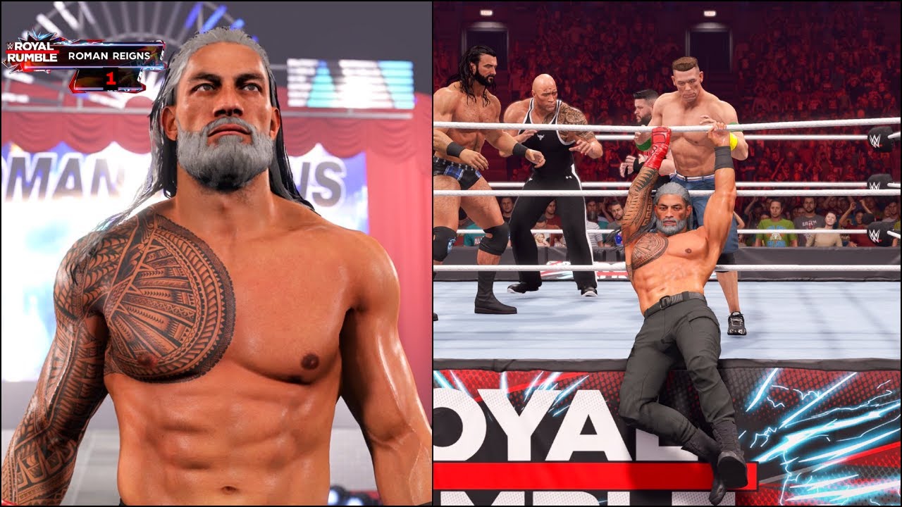Can OLD Roman Reigns WIN Royal Rumble From Entry No. 1 WWE 2K22