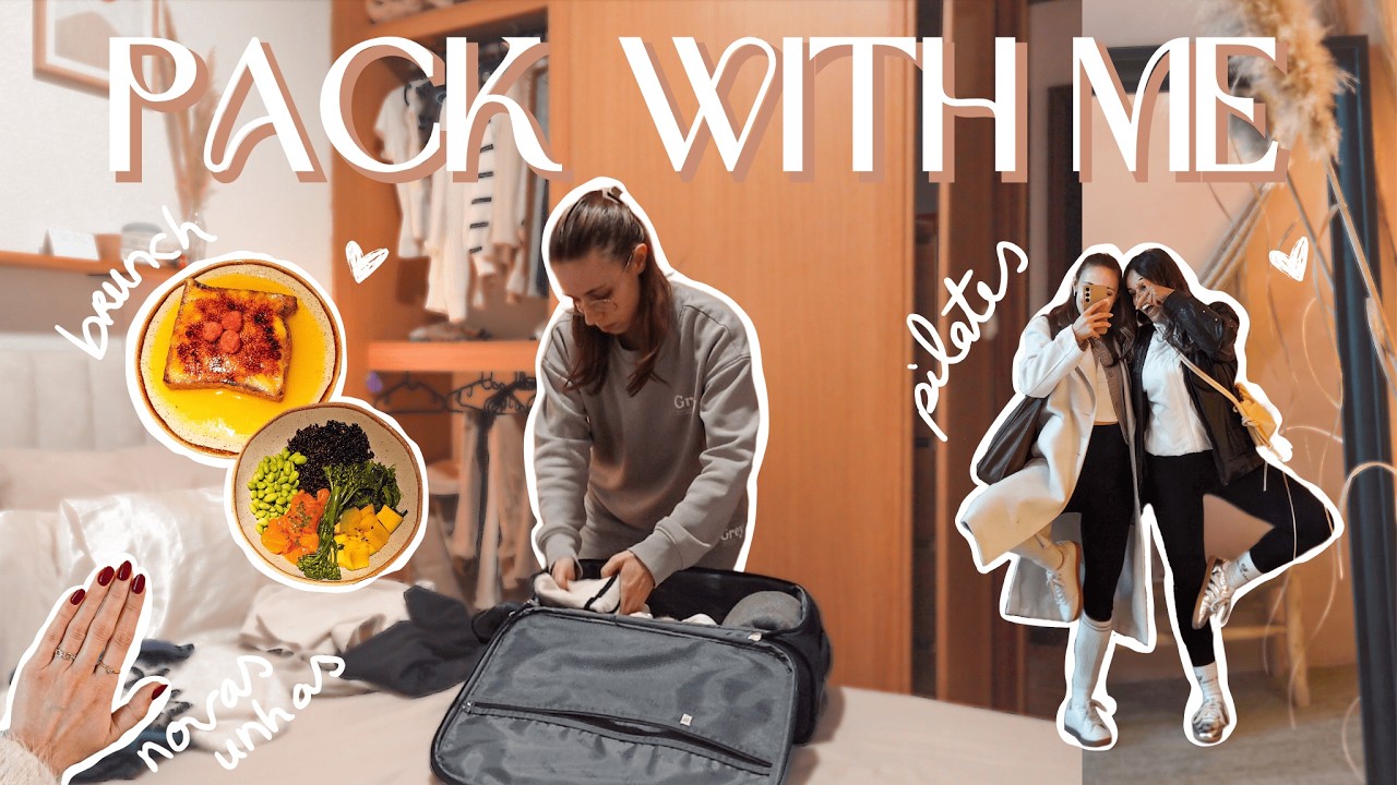 VLOG: Pack with me! Dia de pilates e brunch, novas unhas!