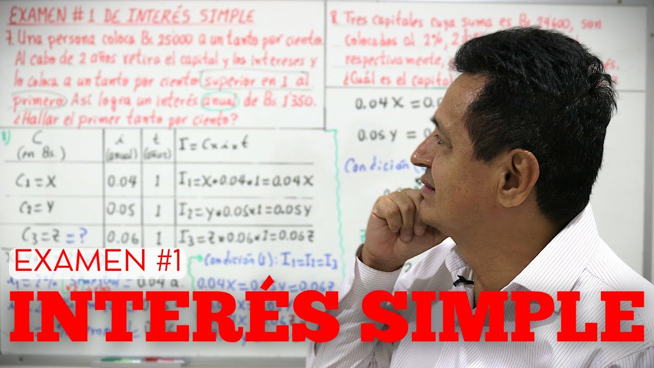 EXAMEN DE INTERÉS SIMPLE 📊 Aprende y acierta paso a paso 💡