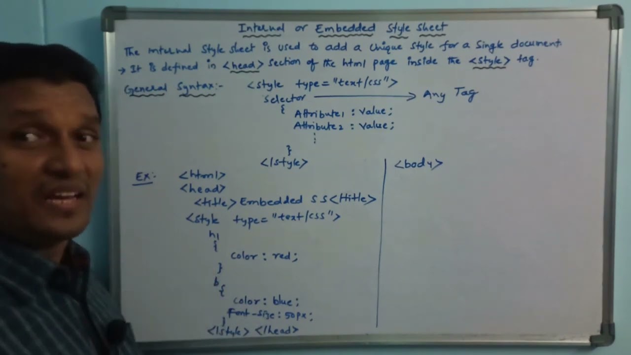 Internal(Embedded) Style Sheet in HTML | Cascading Style Sheet (PART-2) | HTML | CLASS-21 | Telugu