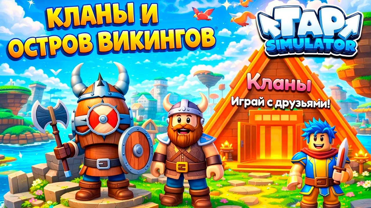 КЛАНЫ И ОСТРОВ ВИКИНГОВ! TAP SIMULATOR