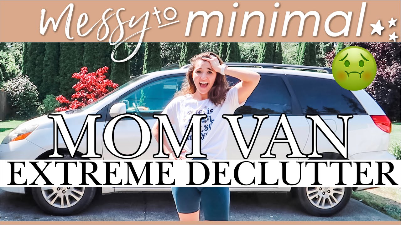 VAN EXTREME DECLUTTER 🚘Messy To Minimal TOTAL TRANSFORMATION | Minimalist MOM CAR TOUR ORGANIZATION