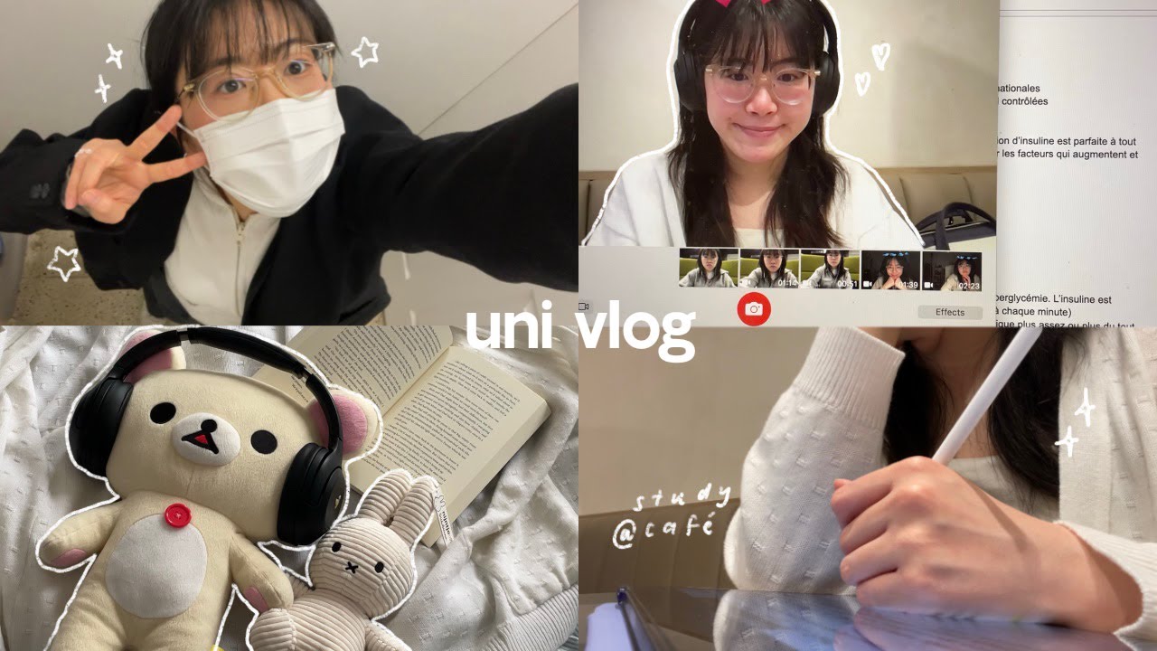 uni vlog 🎧 productive days on campus, lots of studying, album unboxing, spring is here! 🌸