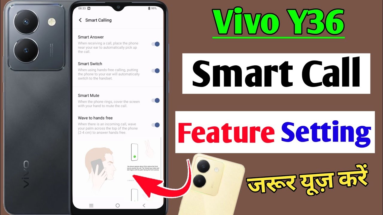 Vivo y36 smart call setting / how to enable smart call vivo y36 / vivo y36 smart call feature