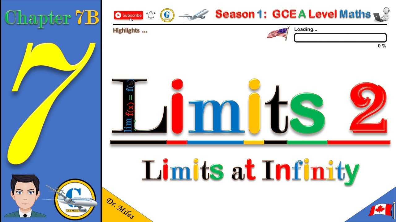 GCE AL 7B: limits 2 - Limits at infinity - Pure Maths Season 1