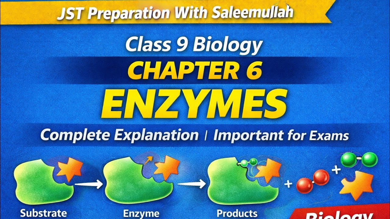 📘 Class 9 Biology – Chapter 6Enzymes | Complete Explanation | Important for Exams