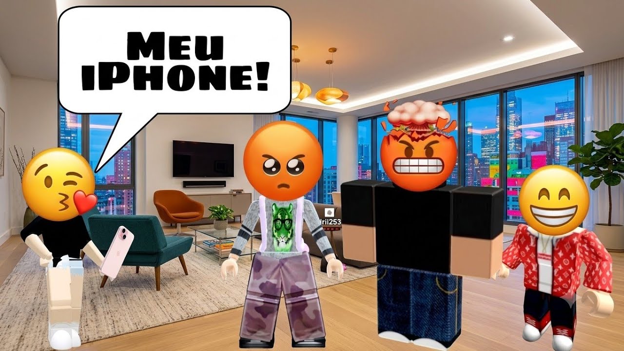 HISTÓRIA ROBLOX - Ela comprou um iPhone com o cartão da mãe escondido!