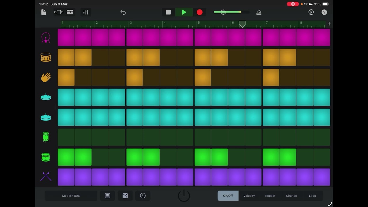 Catchy beat on garage band 2