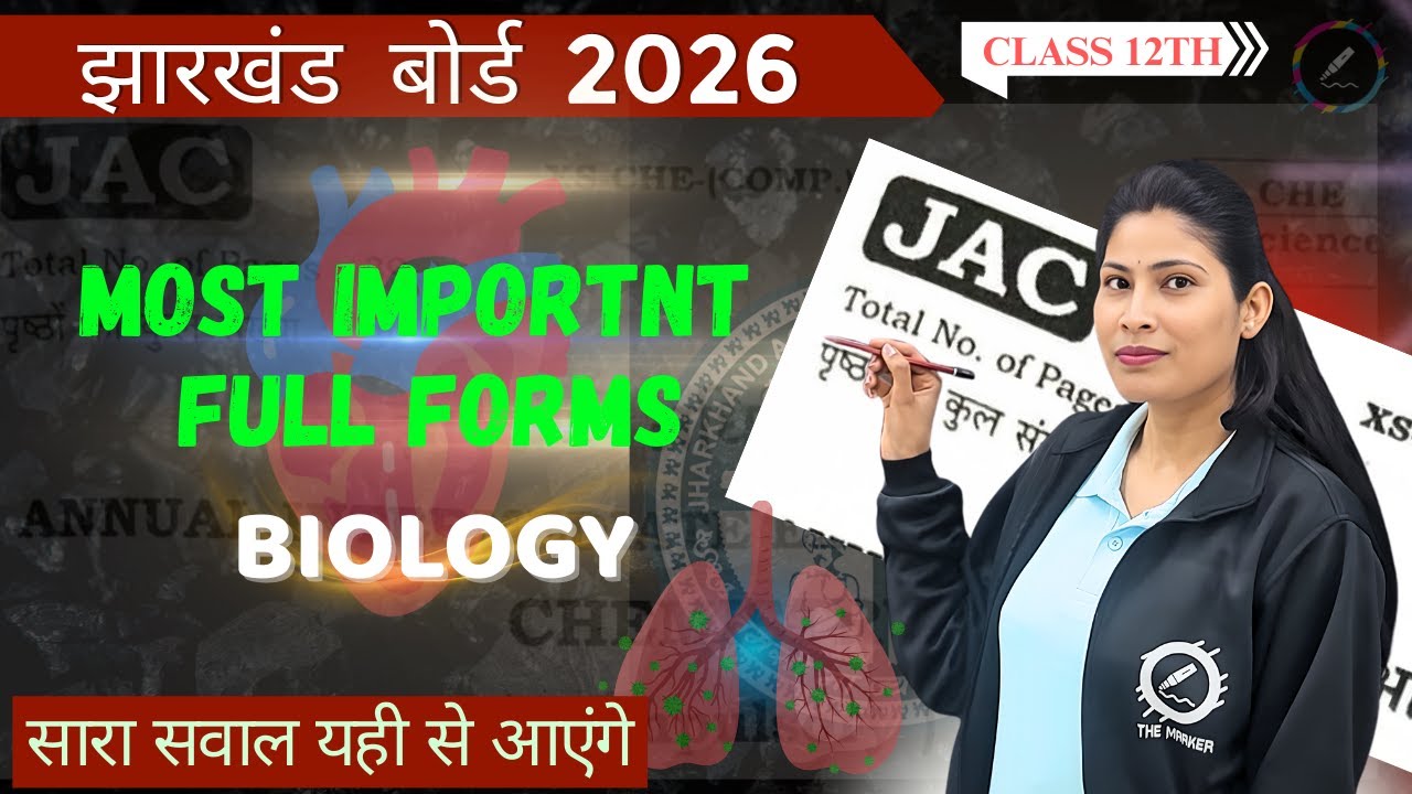 Class 12th Biology | Important Full Forms | JAC BOARD 2026 | THE MARKER