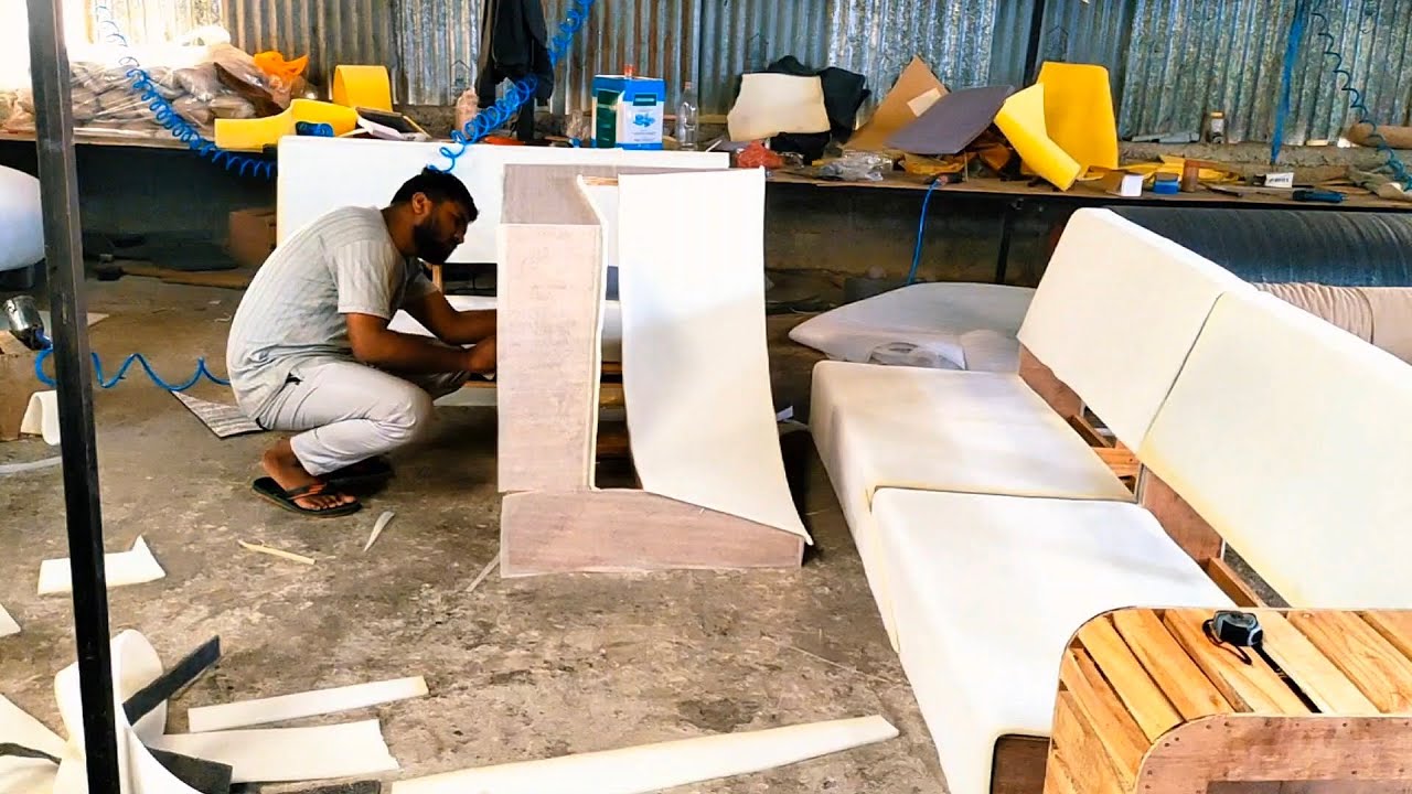 Modern Sofa Making Process | Full Workshop Build From Scratch | Handmade Furniture Craft