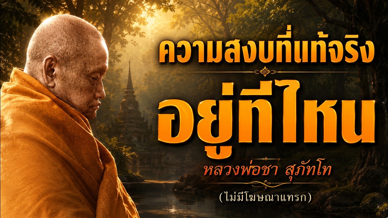ความสงบที่แท้จริงอยู่ที่ไหน หลวงพ่อชา สุภัทโท (ไม่มีโฆษณาแทรก)