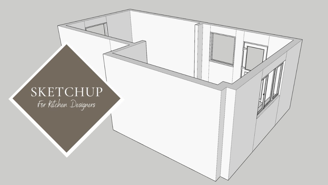 1. Beginner Sketchup Tutorial - Creating a room in Sketchup from hand written plans