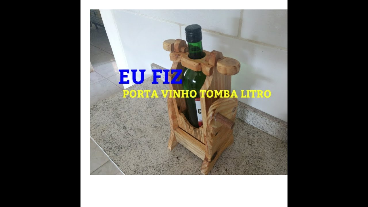 Como fazer Suporte para vinho tomba litro diy