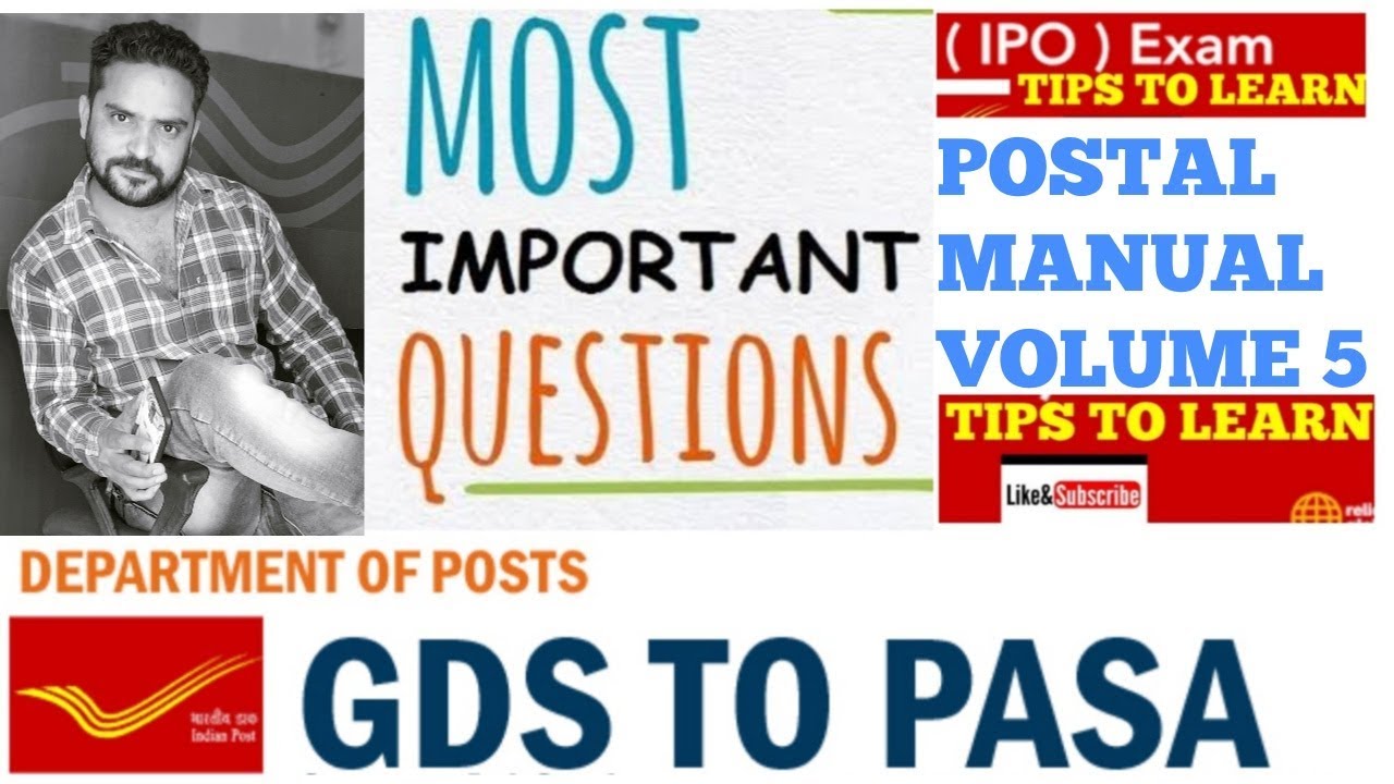 Most important questions from postal manual volume 5 for ipo exam and gds to pa or lgo exam