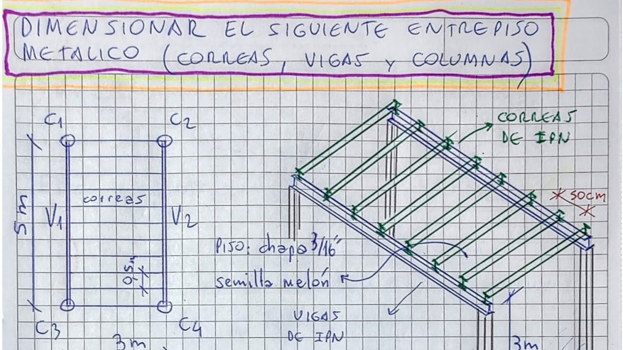 Cálculo de Entrepiso Metálico LRFD, Ej. N°4