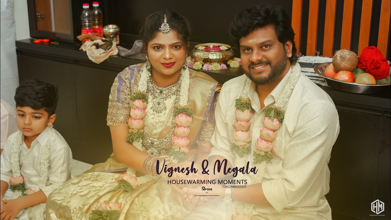 TAMIL HOUSEWARMING MOMENTS - VIGNESH & MEGALA | BANGALORE | HarishMahendra Photography