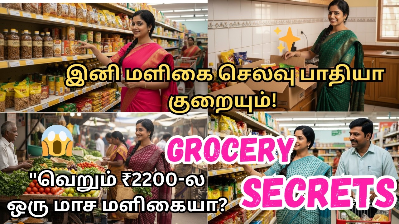 😱வெறும் ₹3000-ல ஒரு மாச மளிகையா? ₹3000 Monthly Grocery Budget Challenge in Tamil |  இதோ ரகசியம்.