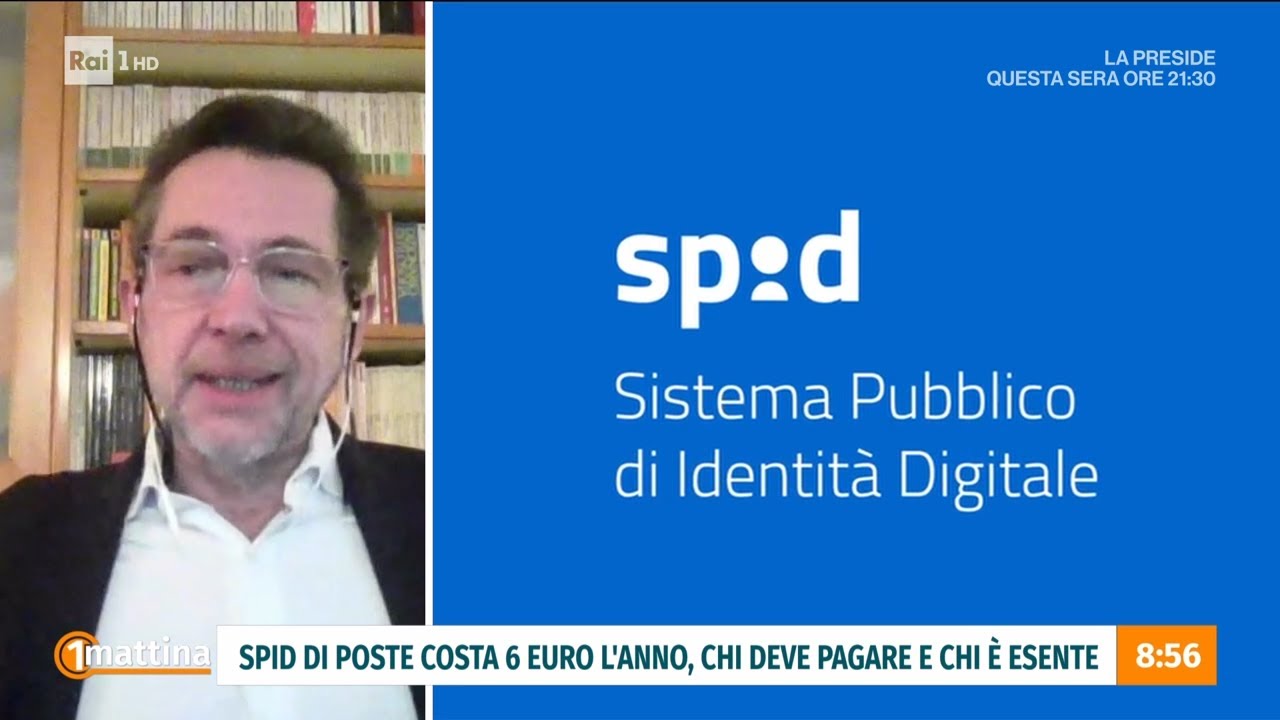 SPID: da gennaio quello di poste è a pagamento - Unomattina 12/01/2026