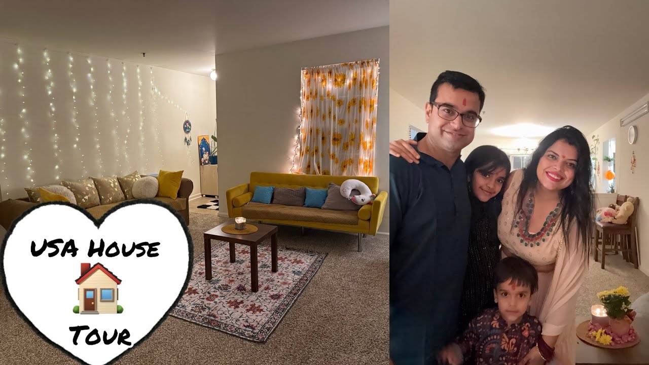 My 2 Bhk Apartment Tour in USA 🇺🇸 | Indian Family House | Preeti Pranav
