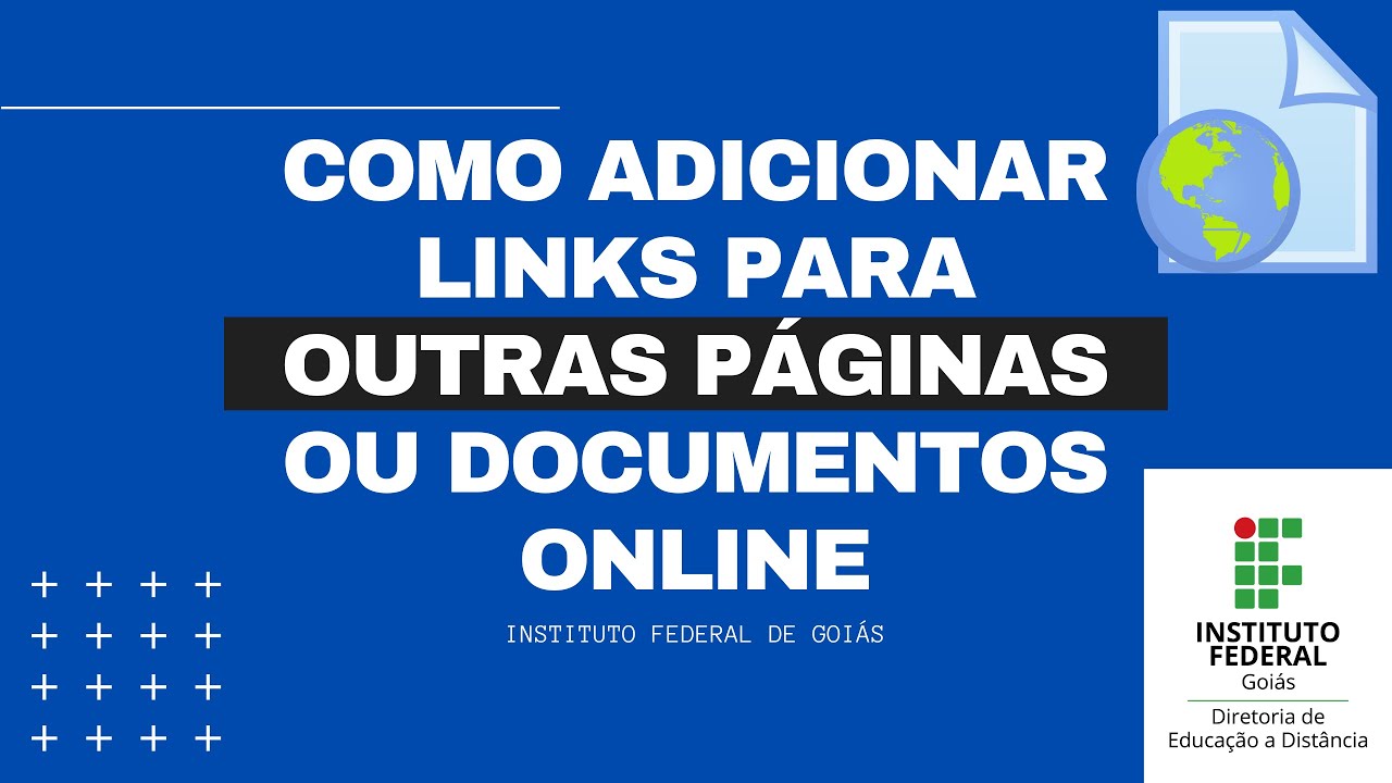 Como adicionar links para outras páginas ou documentos online