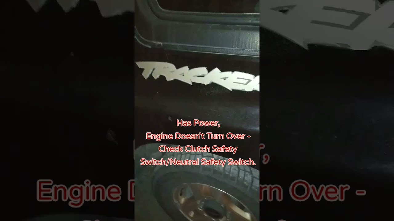 DYI Engine Doesn't Turn Over / Start (=Saving $$ on Clutch Safety Switch / Neutral Safety Switch)