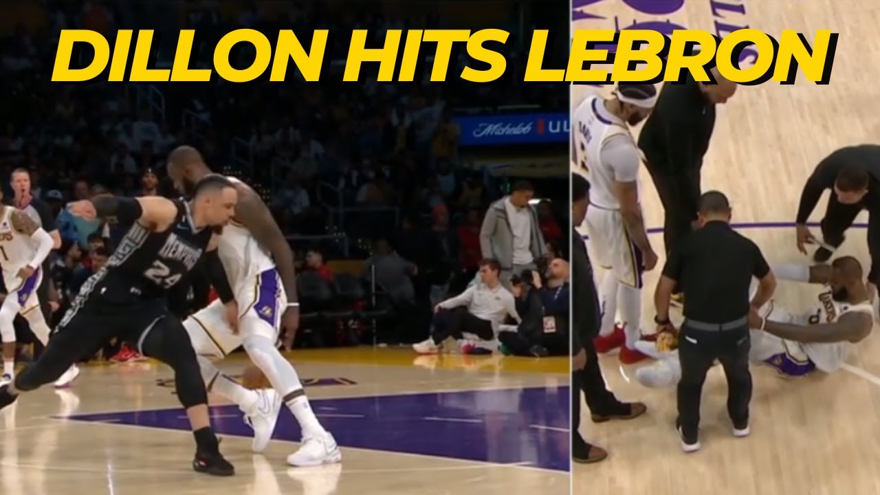 Lebron James got hit at the GROIN by Dillon Brooks  - LA Lakers vs Memphis Grizzlies | #nba a