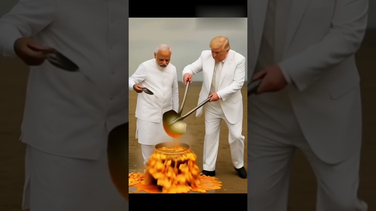 Modi Cooks A Tariff While Trump Watches In Shock! | Political Satire #funny #trump #memes