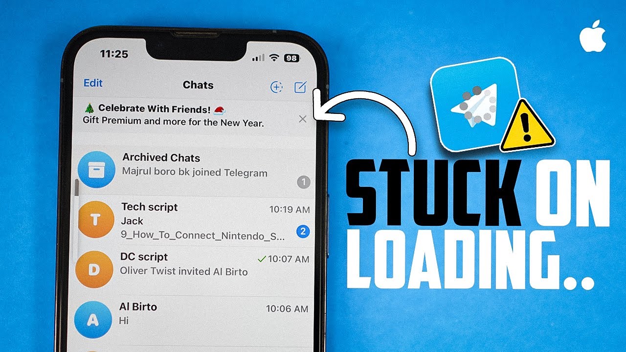 Как исправить проблему с зависанием приложения Telegram на экране загрузки на iPhone | Telegram н...