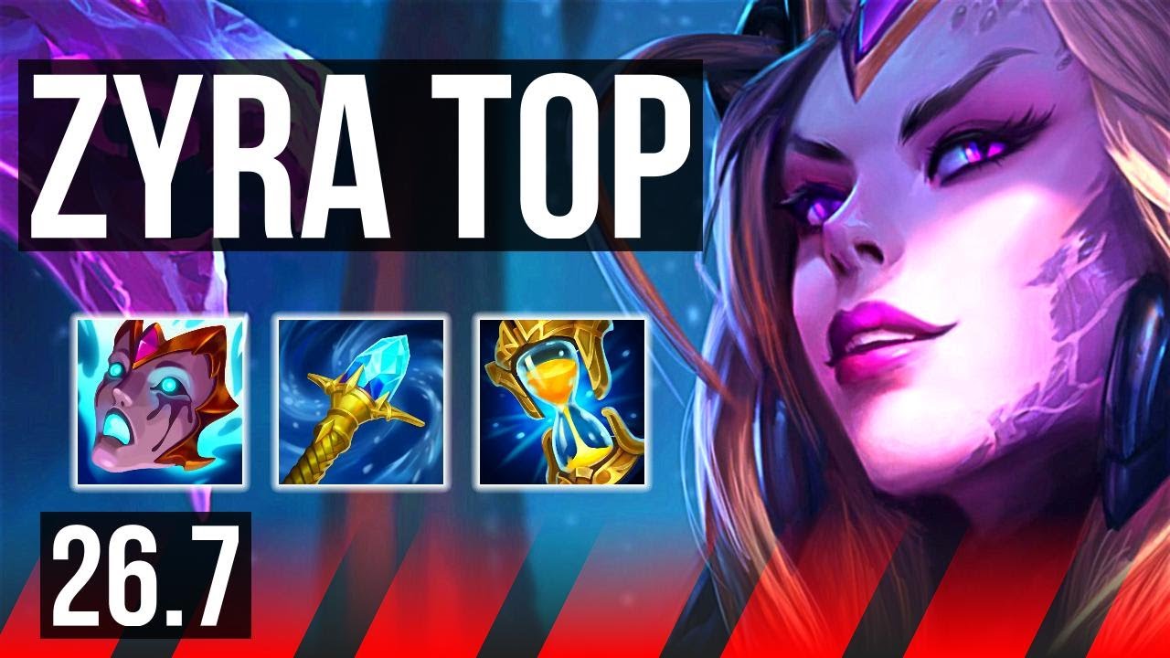 ZYRA vs ZAAHEN (TOP) | Good KDA: 9/2/6 | EUNE Master | 26.7