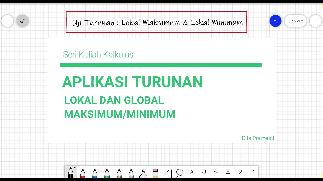 KALKULUS | APLIKASI TURUNAN : MAKSIMUM/MINIMUM LOKAL, GLOBAL (ABSOLUTE)