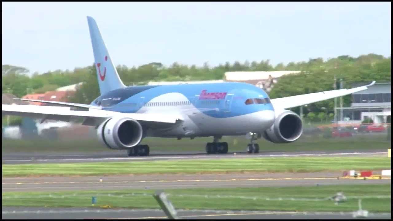 Boeing 787 Dreamliner, first visit to Scotland.