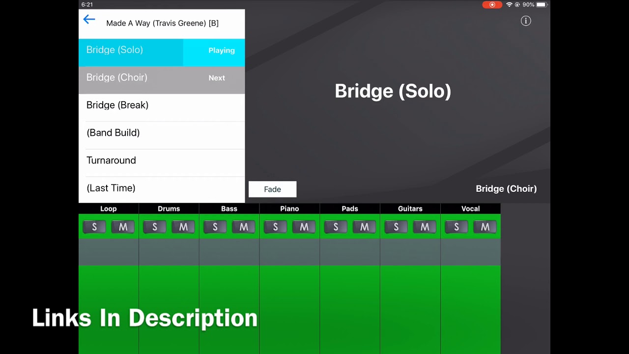 Made A Way (Travis Greene) Worship Backing Tracks App Preview