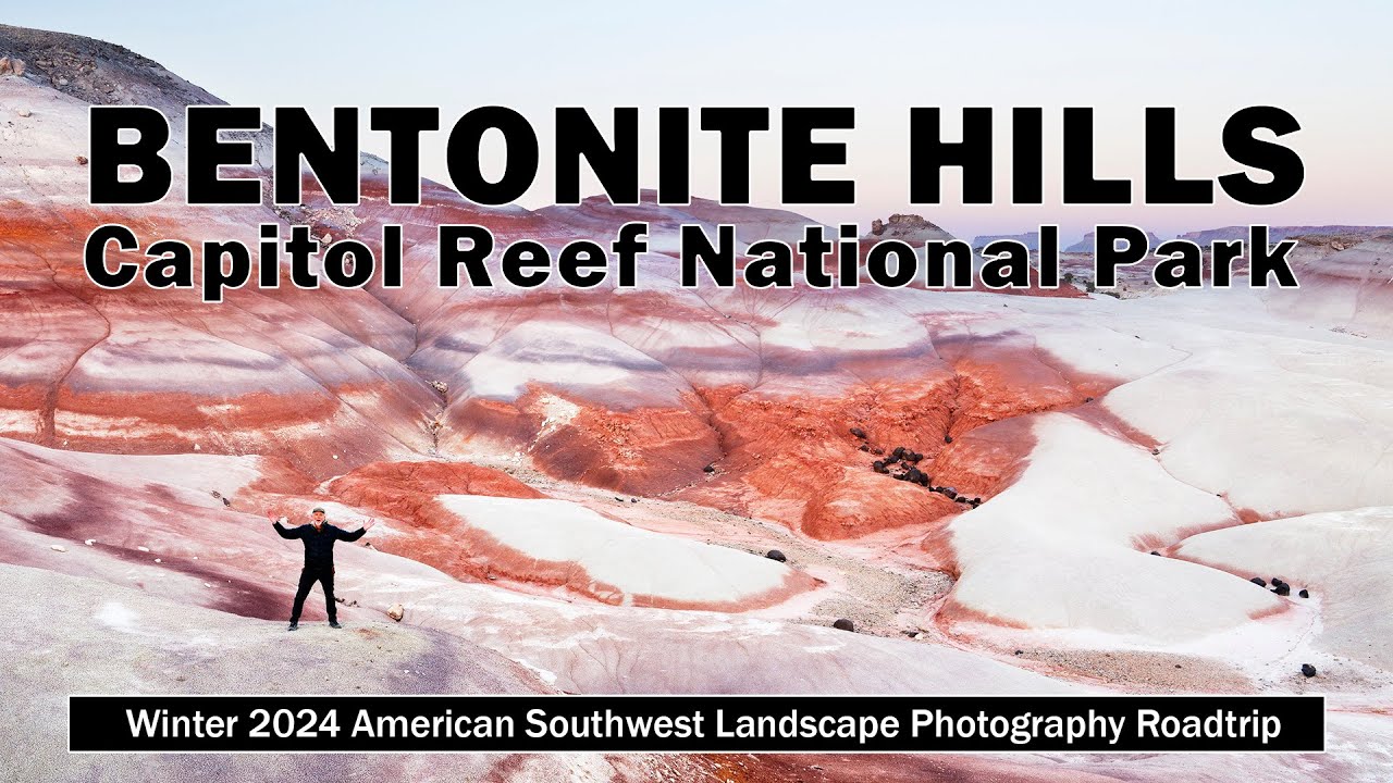 BENTONITE HILLS Landscape Photography - Capitol Reef National Park - Cathedral Loop Drive - Utah
