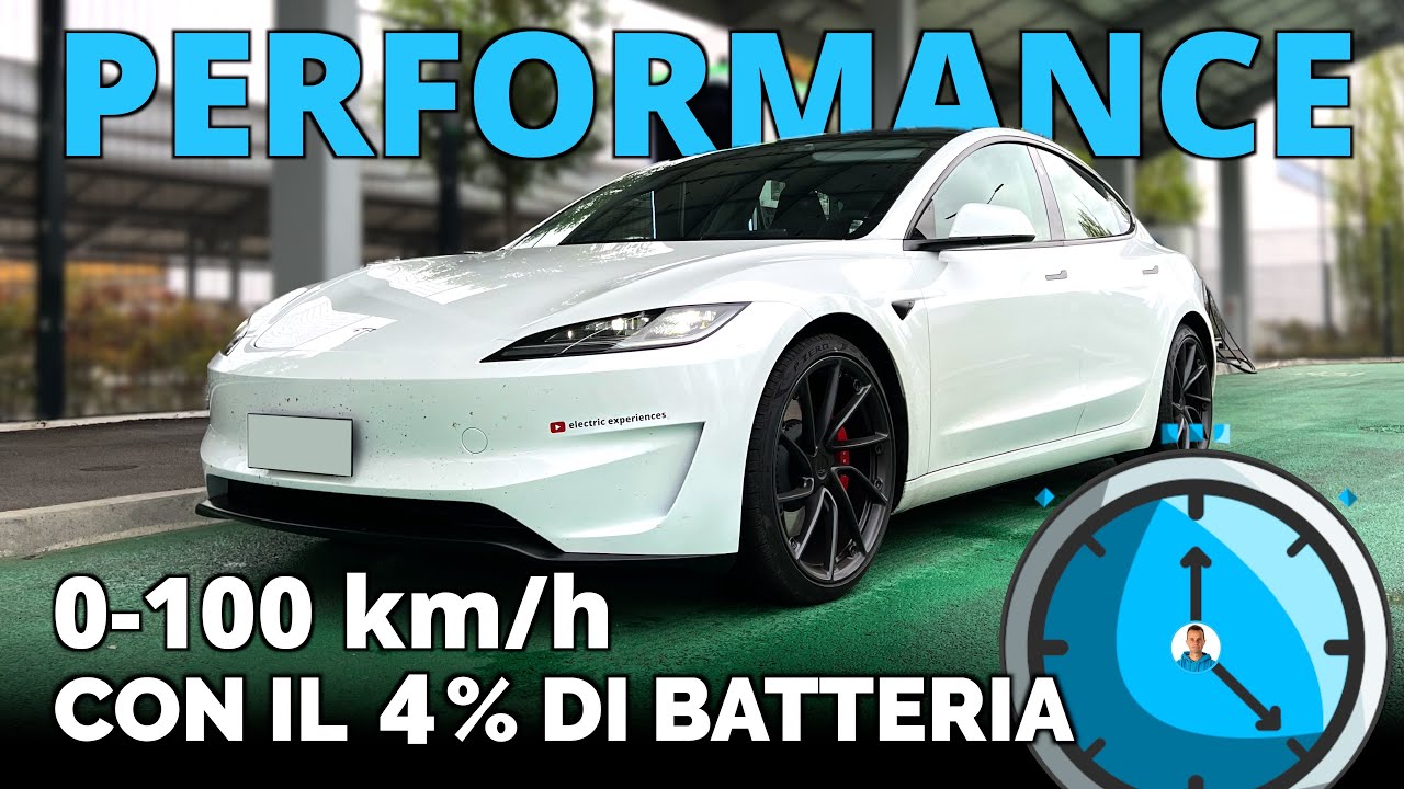 Tesla Model 3 Performance: come cambia lo 0-100 km/h con la batteria scarica ?