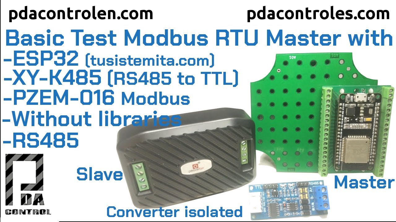Basic Test Modbus RTU (Master) RS485 with ESP32 + XY-K485 + PZEM-016   without libraries: PDAControl